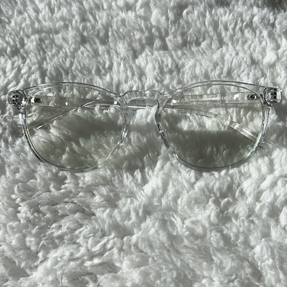 Clear Round Blue Light Glasses - Picture 1 of 3